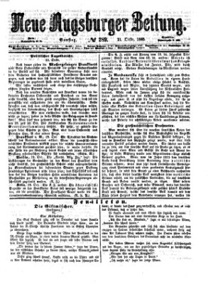 Neue Augsburger Zeitung Samstag 21. Oktober 1865