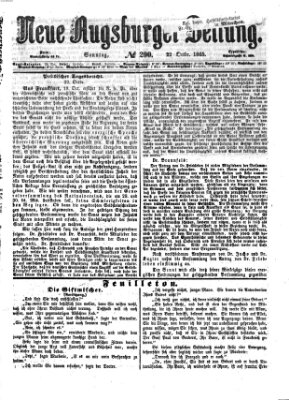 Neue Augsburger Zeitung Sonntag 22. Oktober 1865