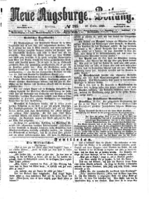 Neue Augsburger Zeitung Freitag 27. Oktober 1865