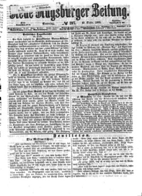 Neue Augsburger Zeitung Sonntag 29. Oktober 1865