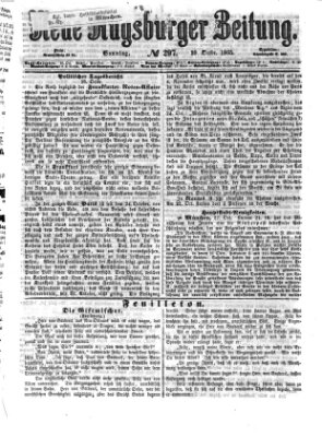 Neue Augsburger Zeitung Sonntag 29. Oktober 1865