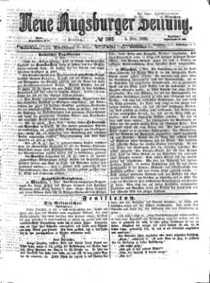 Neue Augsburger Zeitung Freitag 3. November 1865