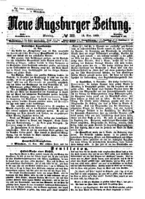 Neue Augsburger Zeitung Montag 13. November 1865