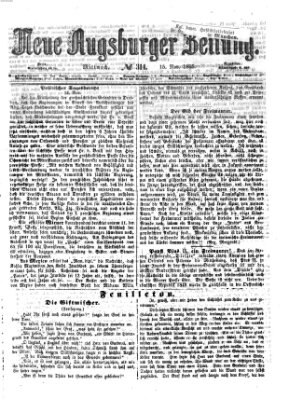 Neue Augsburger Zeitung Mittwoch 15. November 1865