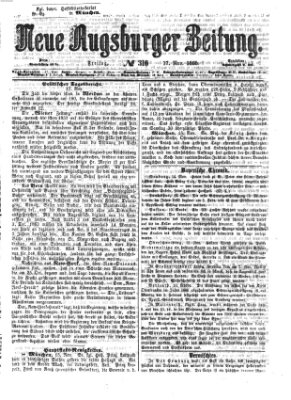 Neue Augsburger Zeitung Freitag 17. November 1865