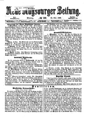 Neue Augsburger Zeitung Montag 20. November 1865