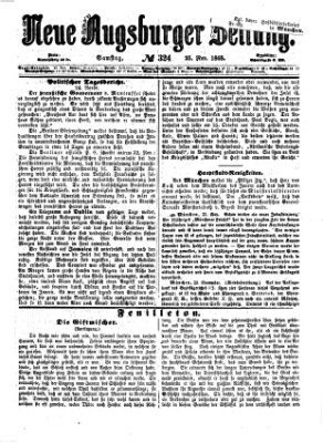 Neue Augsburger Zeitung Samstag 25. November 1865