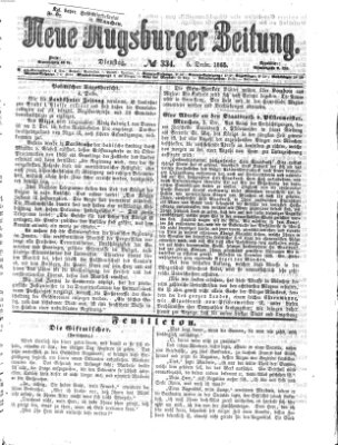 Neue Augsburger Zeitung Dienstag 5. Dezember 1865