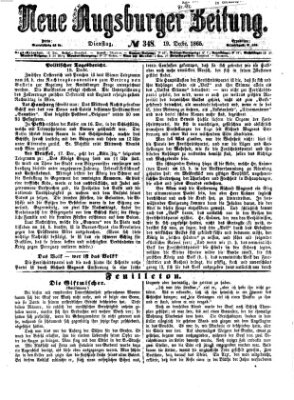 Neue Augsburger Zeitung Dienstag 19. Dezember 1865