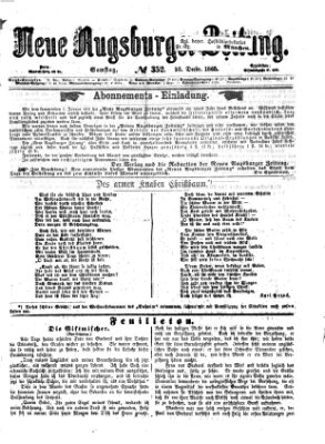 Neue Augsburger Zeitung Samstag 23. Dezember 1865