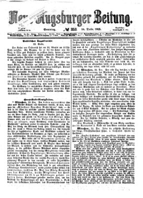 Neue Augsburger Zeitung Sonntag 24. Dezember 1865