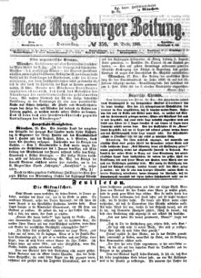 Neue Augsburger Zeitung Donnerstag 28. Dezember 1865