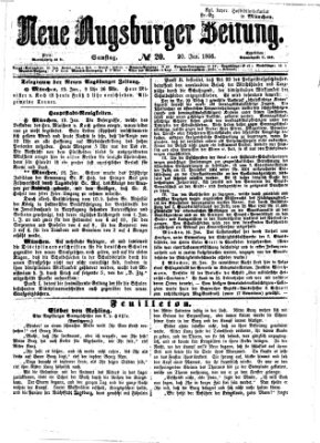 Neue Augsburger Zeitung Samstag 20. Januar 1866