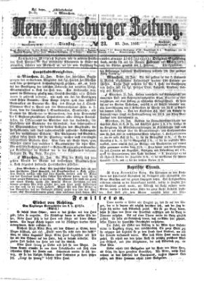 Neue Augsburger Zeitung Dienstag 23. Januar 1866