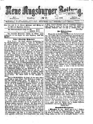 Neue Augsburger Zeitung Samstag 27. Januar 1866