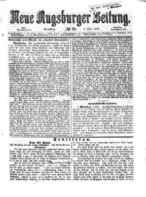 Neue Augsburger Zeitung Sonntag 4. Februar 1866