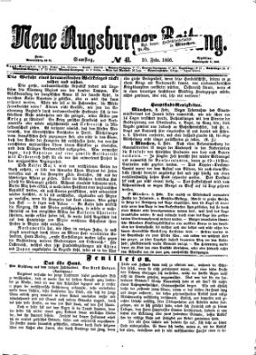 Neue Augsburger Zeitung Samstag 10. Februar 1866