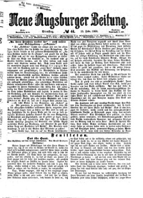 Neue Augsburger Zeitung Dienstag 13. Februar 1866