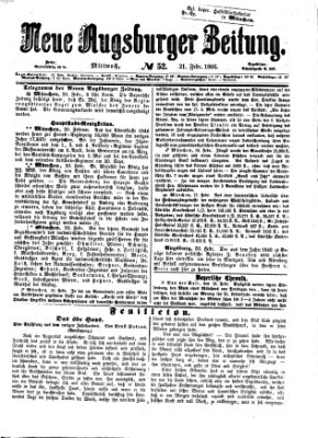 Neue Augsburger Zeitung Mittwoch 21. Februar 1866