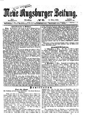 Neue Augsburger Zeitung Dienstag 6. März 1866