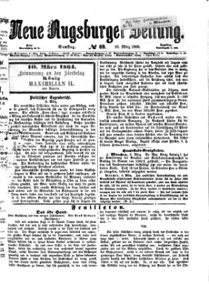 Neue Augsburger Zeitung Samstag 10. März 1866