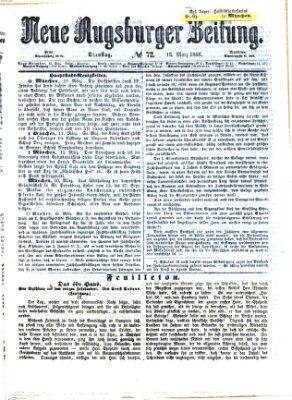 Neue Augsburger Zeitung Dienstag 13. März 1866