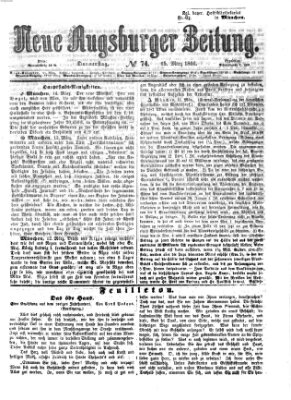 Neue Augsburger Zeitung Donnerstag 15. März 1866