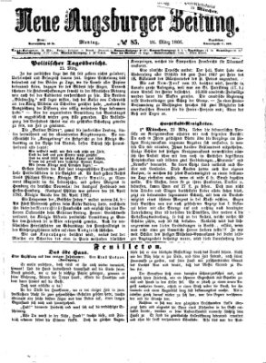 Neue Augsburger Zeitung Montag 26. März 1866