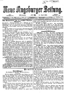 Neue Augsburger Zeitung Mittwoch 11. April 1866