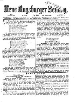 Neue Augsburger Zeitung Freitag 13. April 1866