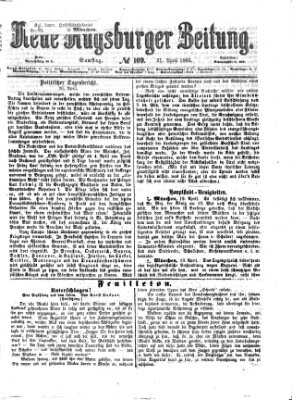 Neue Augsburger Zeitung Samstag 21. April 1866