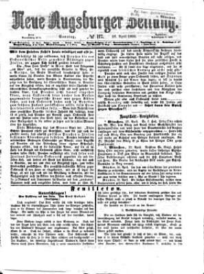 Neue Augsburger Zeitung Sonntag 29. April 1866