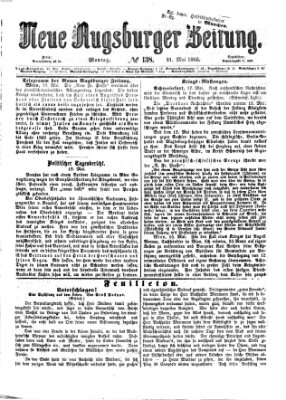 Neue Augsburger Zeitung Montag 21. Mai 1866