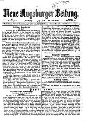 Neue Augsburger Zeitung Dienstag 12. Juni 1866