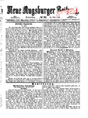 Neue Augsburger Zeitung Donnerstag 14. Juni 1866