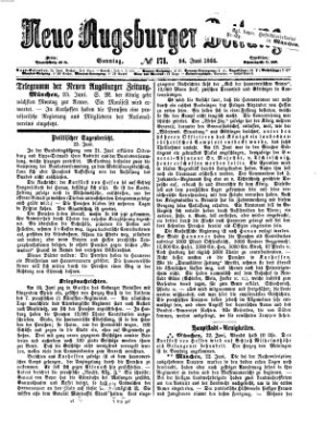 Neue Augsburger Zeitung Sonntag 24. Juni 1866