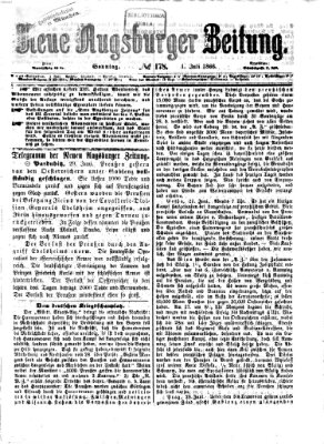 Neue Augsburger Zeitung Sonntag 1. Juli 1866