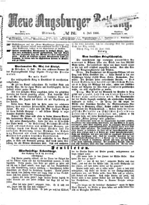 Neue Augsburger Zeitung Mittwoch 4. Juli 1866