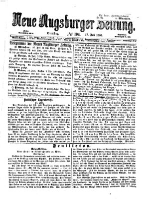 Neue Augsburger Zeitung Dienstag 17. Juli 1866