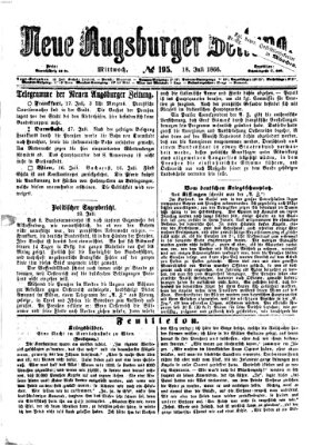 Neue Augsburger Zeitung Mittwoch 18. Juli 1866