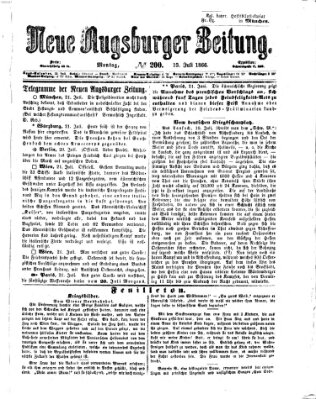 Neue Augsburger Zeitung Montag 23. Juli 1866