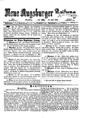 Neue Augsburger Zeitung Samstag 28. Juli 1866