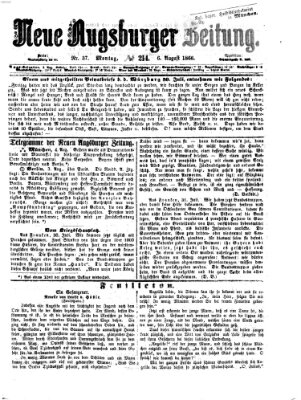 Neue Augsburger Zeitung Montag 6. August 1866