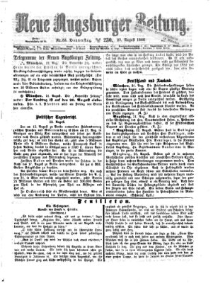 Neue Augsburger Zeitung Donnerstag 23. August 1866