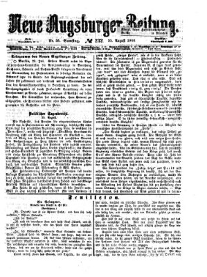 Neue Augsburger Zeitung Samstag 25. August 1866