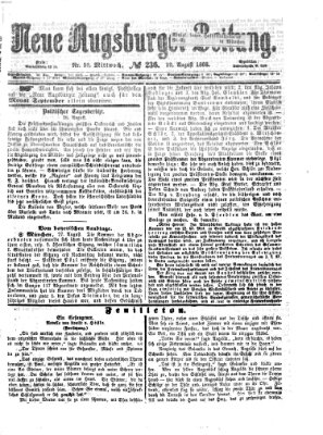 Neue Augsburger Zeitung Mittwoch 29. August 1866