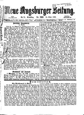 Neue Augsburger Zeitung Samstag 15. September 1866