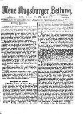 Neue Augsburger Zeitung Freitag 21. September 1866