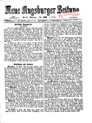 Neue Augsburger Zeitung Montag 1. Oktober 1866