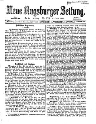 Neue Augsburger Zeitung Freitag 5. Oktober 1866